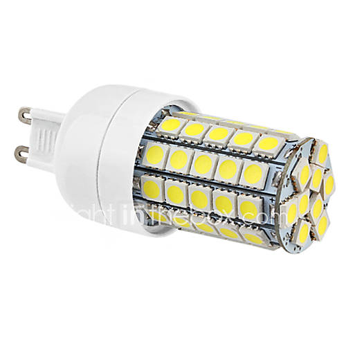 G9 6W 59x5050SMD 540LM 6000 6500K Natural White Light LED Corn Bulb (220 240V)