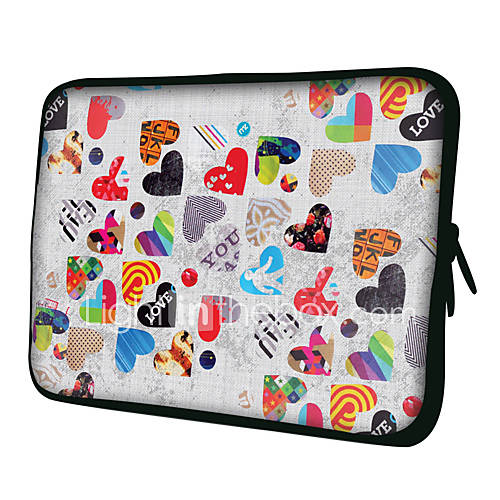 Colorful Heart Shape Pattern Waterproof Sleeve Case For 7/10/11/13/15 Laptop MN18048