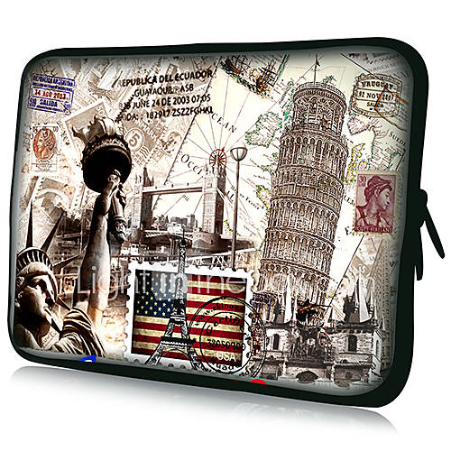 Postcard Pattern Waterproof Sleeve Case For 7/10/11/13/15 LaptopTablet