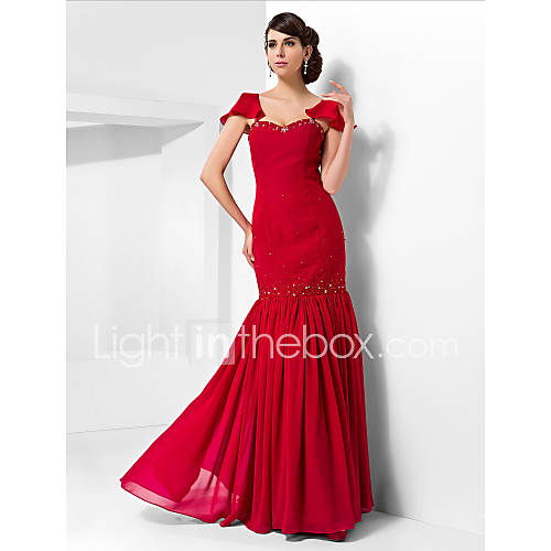 Trumpet/Mermaid Sweetheart Floor length Chiffon Evening/Prom Dress