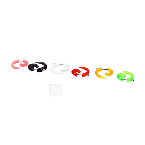 Acrylic Spiral Candy Color Punk Body Jewelry(1PCS Random Colors)