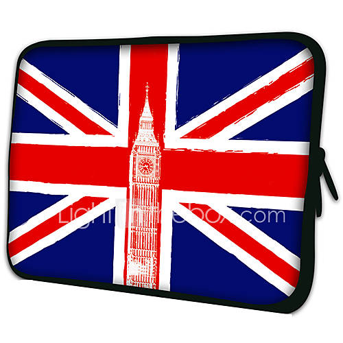 National Flag And Clock TowerPattern Nylon Waterproof Sleeve Case for 11/13/15 LaptopTablet