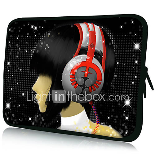 Music GirlPattern Nylon Material Waterproof Sleeve Case for 11/13/15 LaptopTablet