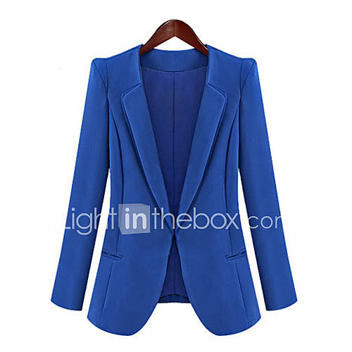 Womens Solid Slim Blazer