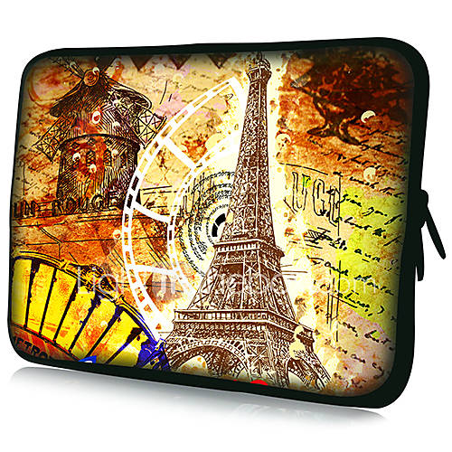 Eiffel Tower Pattern Pattern Waterproof Sleeve Case For 7/10/11/13/15 LaptopTablet