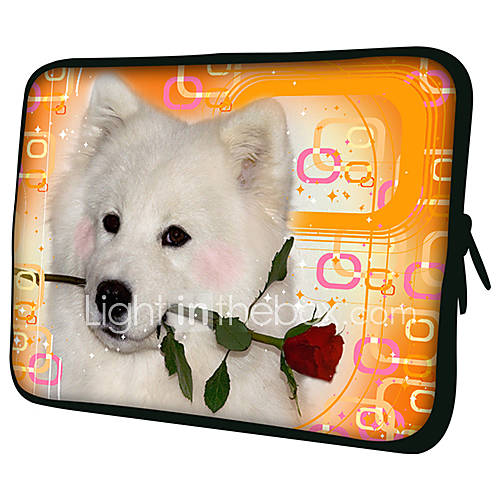 Dog And RosePattern Nylon Material Waterproof Sleeve Case for 11/13/15 LaptopTablet