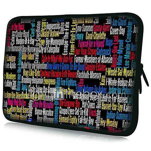 Letter Pattern Pattern Waterproof Sleeve Case For 7/10/11/13/15 LaptopTablet