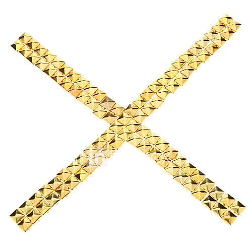 8mm Square Metal Golden Rivets 100