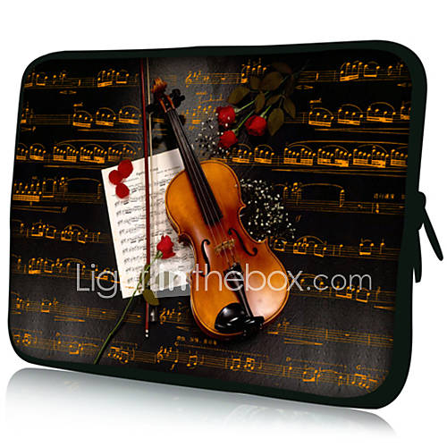 Small ViolinPattern Nylon Material Waterproof Sleeve Case for 11/13/15 LaptopTablet