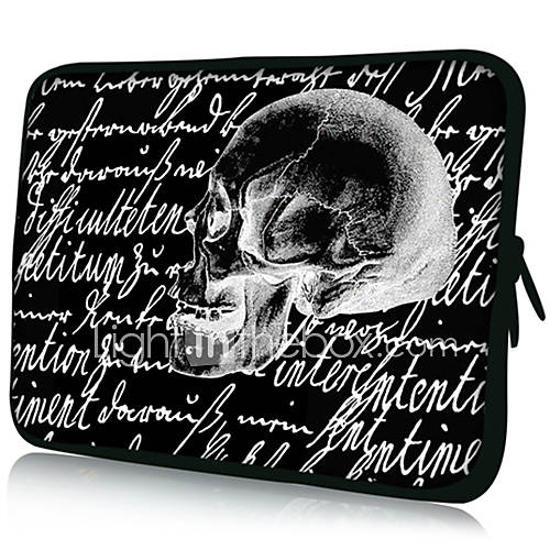 Black SkullPattern Nylon Material Waterproof Sleeve Case for 11/13/15 LaptopTablet