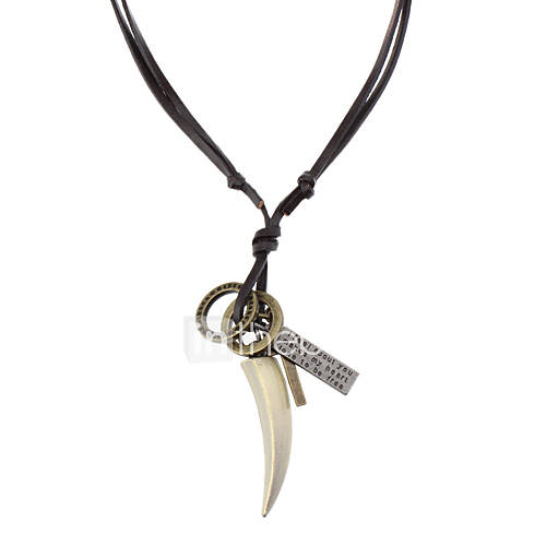 The Shark Angle Leather Necklace