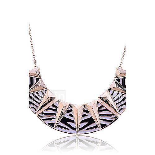 Punk Style Alloy Zebra stripe Triangle Pattern Necklace