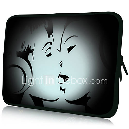 Couples KissPattern Nylon Material Waterproof Sleeve Case for 11/13/15 LaptopTablet