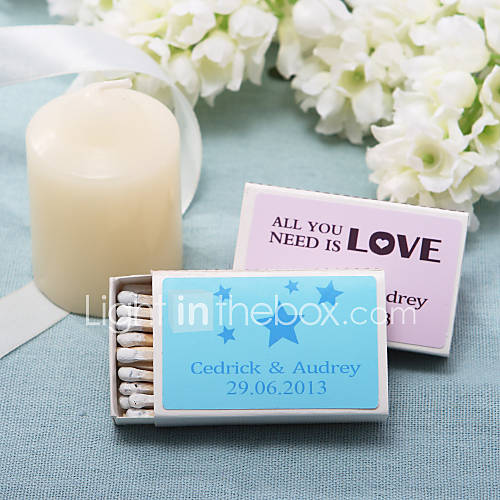 Personalized Matchboxes   Stars (Set of 12)