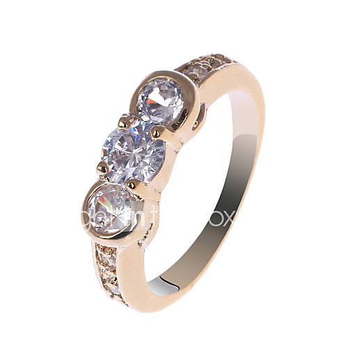 Charming Copper Alloy CZ Diamand Rings