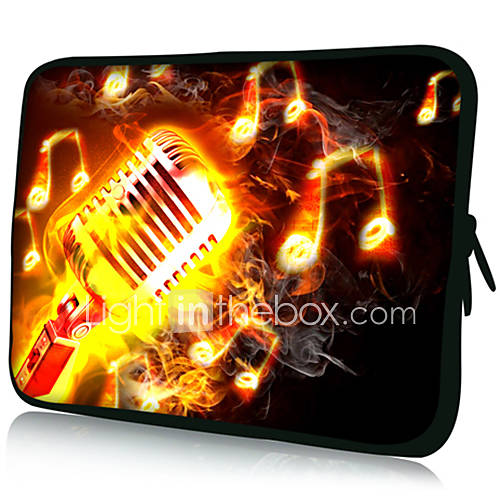 Music NotesPattern Nylon Material Waterproof Sleeve Case for 11/13/15 LaptopTablet