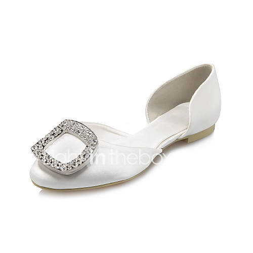 Beautiful Satin Flat With Rhinestone Wedding / Party Shoes