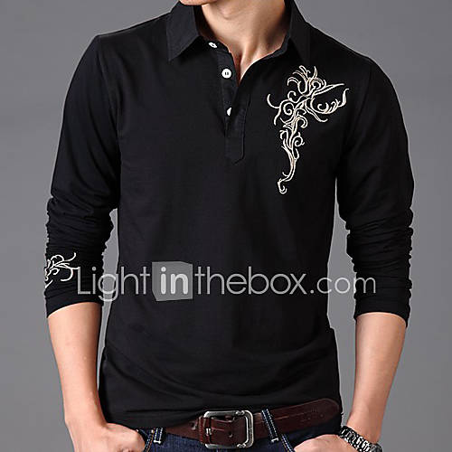 Men's Casual Embroidery Long Sleeve T-Shirt 593214 2016 – $41.99