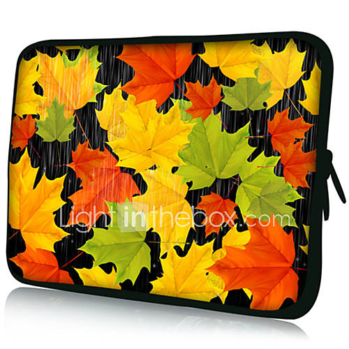 Maple LeafPattern Nylon Material Waterproof Sleeve Case for 11/13/15 LaptopTablet