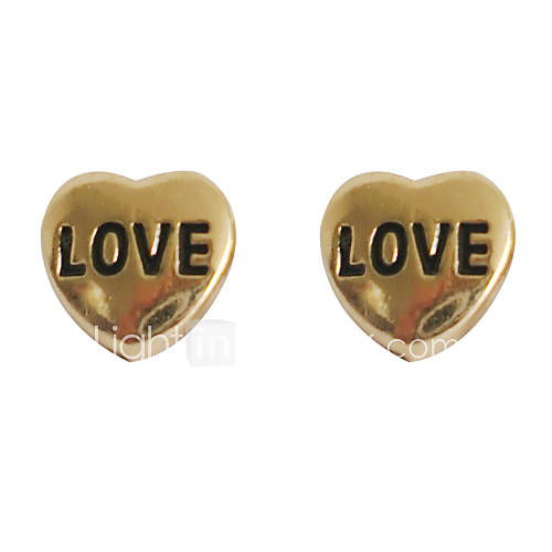 Lovely Gold Plated with Gold Heart Earrings