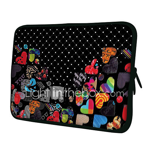 Colorful Heart Shape Pattern Waterproof Sleeve Case For 7/10/11/13/15 Laptop MN18043