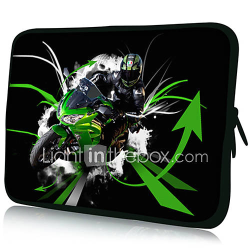 Motorbike RacePattern Nylon Material Waterproof Sleeve Case for 11/13/15 LaptopTablet