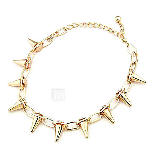 Punk Style Alloy Rivet Connected Necklace (Assorted Colors)