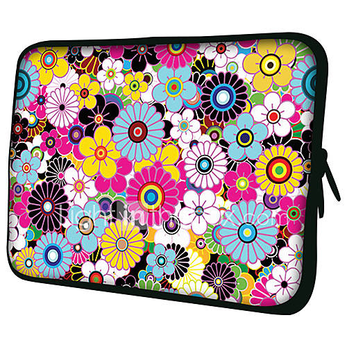 Many FlowersPattern Nylon Material Waterproof Sleeve Case for 11/13/15 LaptopTablet