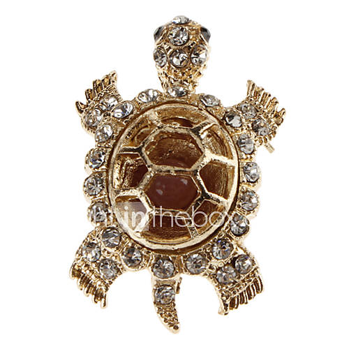 Diamond Turtle Shaped Brooch