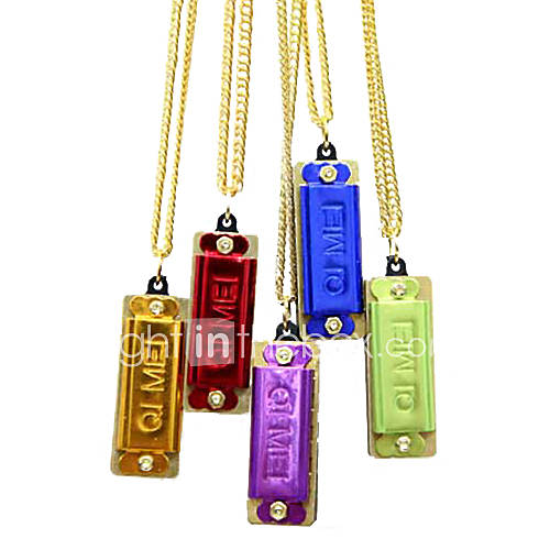 Qimei   (QM4A) Mini Key Ring Harmonica C Key/4 Holes/8Tones (Random Color)