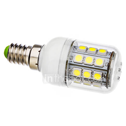 E14 3.5W 30x5050SMD 300 330LM 6000 6500K Natural White Light with Cover LED Corn Bulb (AC 110 130/AC 220 240 V)