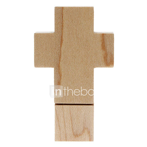 8GB Fashionable Design Wooden Cross Shaped USB Flash Drive (Brown)