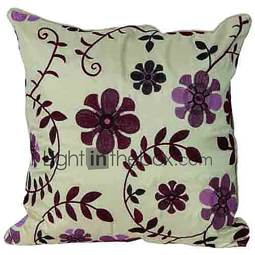 Traditional Embroidery Polyester Decorative Pillow Cover