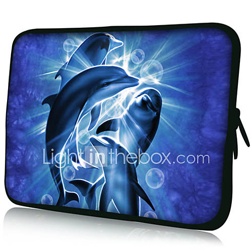 DolphinsPattern Nylon Material Waterproof Sleeve Case for 11/13/15 LaptopTablet