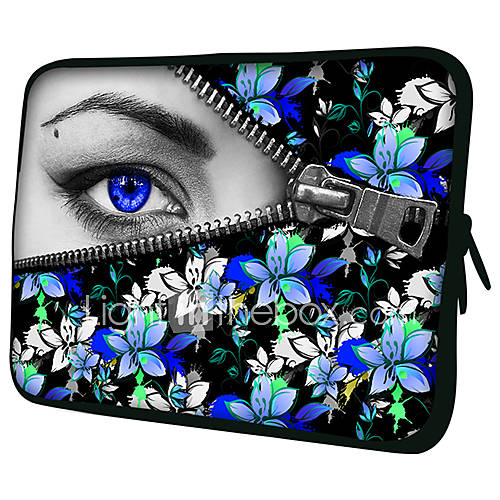 Eye And FlowersPattern Nylon Material Waterproof Sleeve Case for 11/13/15 LaptopTablet