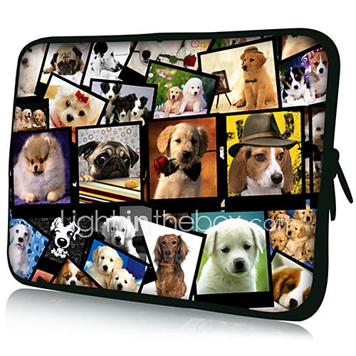 Lots of DogsPattern Nylon Material Waterproof Sleeve Case for 11/13/15 LaptopTablet