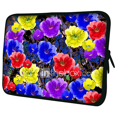 4 Colors FlowersPattern Nylon Material Waterproof Sleeve Case for 11/13/15 LaptopTablet