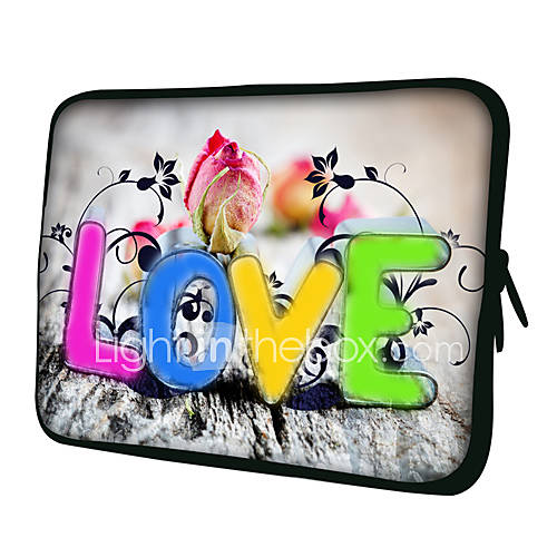 Love And Rose Pattern Waterproof Sleeve Case For 7/10/11/13/15 Laptop MN18052