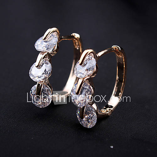 Rose Gold Color Plated Alloy Earrings