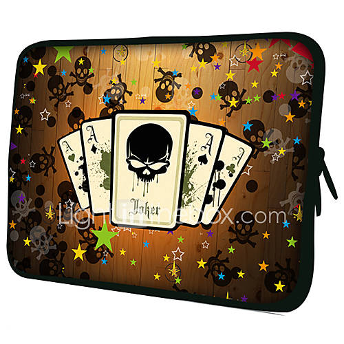 Terror of PokerPattern Nylon Material Waterproof Sleeve Case for 11/13/15 LaptopTablet