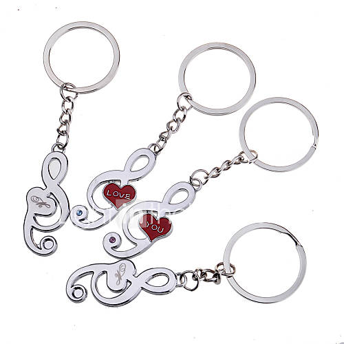 Personalized Key Ring   Love Song (Set of 6 Pairs)