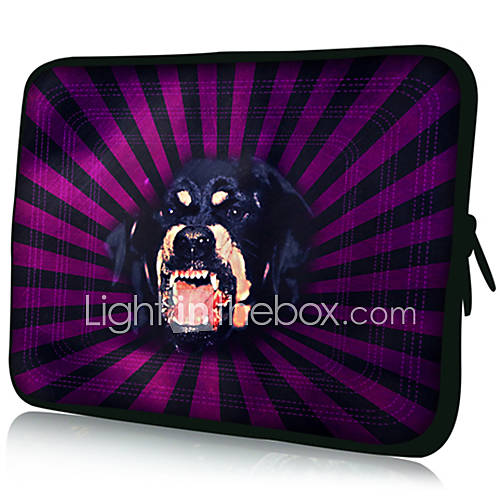 Black DogPattern Nylon Material Waterproof Sleeve Case for 11/13/15 LaptopTablet