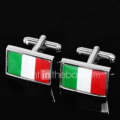 Flag Of Italy Design Cufflinks