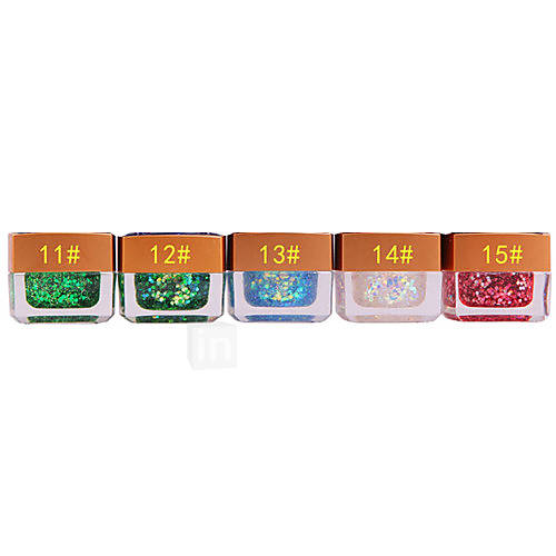 1PCS UV Color Gel within Mini Paillettes Nail Polish No.11 15(Assorted Colors,8ML)