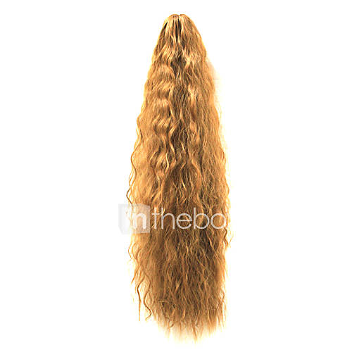 20 Inch Synthetic Brown Color Popular Wave Ponytail Hair Extensions