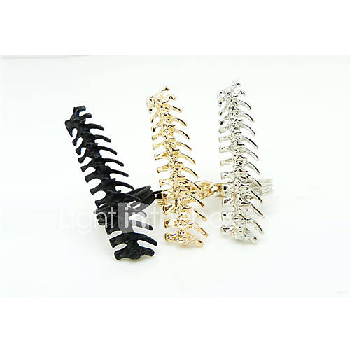 Womens Punk Dragon Skeleton Ring