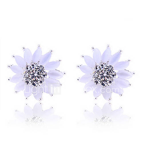 Fashion Korean Style Opal Sunflower Earrings