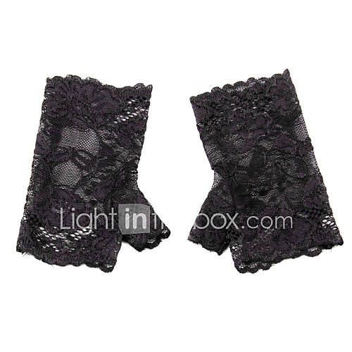 Delicate Lace Fingerless Wrist Length Party/Evening Gloves