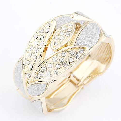 Rhinestone Leaf Bangle