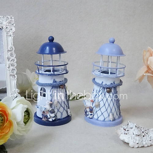 Fresh Lighthouse Shaped Iron Candle Lantern (More Colors)